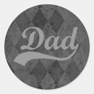 Harlequin Gray Shades Dad Ronde Sticker