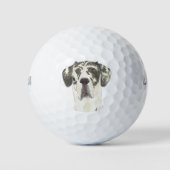 Harlequin Great Dane Golfballen (Voorkant)