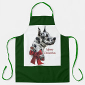 Harlequin Great Dane-kerstcadeaus Schort (Voorkant)