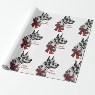 Harlequin Great Dane Kerstmis Cadeaupapier