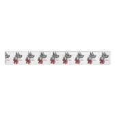 Harlequin Great Dane Kerstmis Grosgrain Lint (Voorkant)