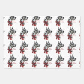 Harlequin Great Dane Kerstmis Inpakpapier Vel (Voorkant)