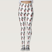 Harlequin Great Dane Kerstmis Leggings (Voorkant)