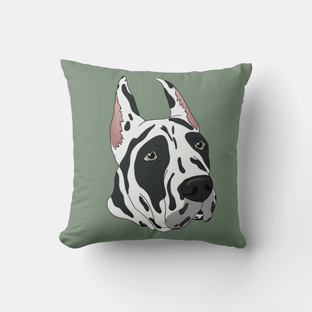 Harlequin Great Dane Kussen (Voorkant)
