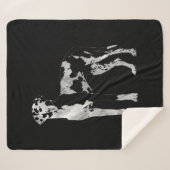 Harlequin Great Dane-pearl en Silver Sherpa Deken (Voorkant (horizontaal))