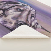 Harlequin Great Dane Puppy Sherpa Deken (3/4)