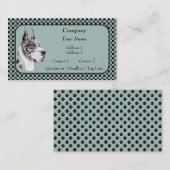 Harlequin Great Dane Show Couleurs Carte de visite (Devant / Derrière)