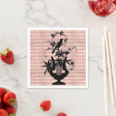 Harlequin Harp Bird Silhouette Cocktail Napkins Servetten (Insitu)