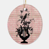 Harlequin Harp Bird Silhouette Ornament (Links)
