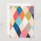 Harlequin Hopscotch - Argyle Pattern Briefkaart (Voorkant / Achterkant)