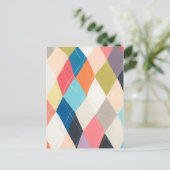 Harlequin Hopscotch - Argyle Pattern Briefkaart (Staand voorkant)