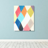 Harlequin Hopscotch - Argyle Pattern Canvas Afdruk (Insitu (Houten vloer))