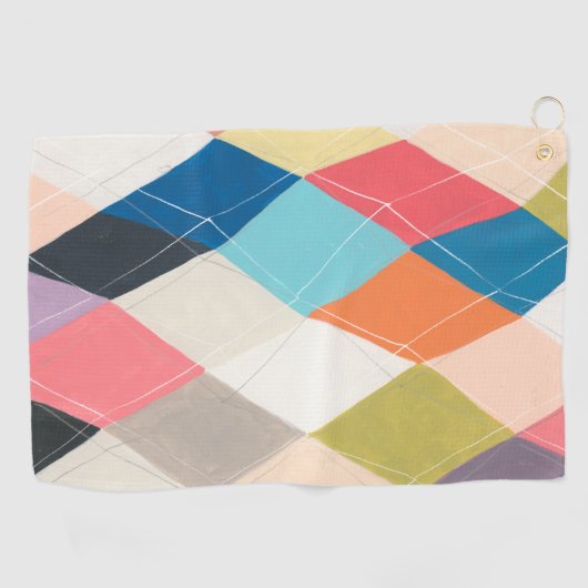 Harlequin Hopscotch - Argyle Pattern Golfhanddoek (Horizontaal)