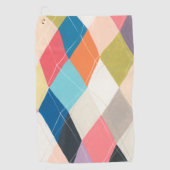 Harlequin Hopscotch - Argyle Pattern Golfhanddoek (Voorkant)