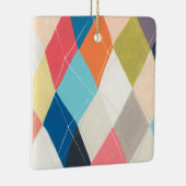 Harlequin Hopscotch - Argyle Pattern Keramisch Ornament (Rechts)