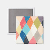 Harlequin Hopscotch - Argyle Pattern Magneet (Voorkant / Achterkant)