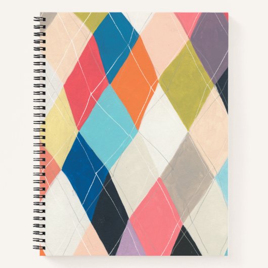 Harlequin Hopscotch - Argyle Pattern Notitieboek (Voorkant)