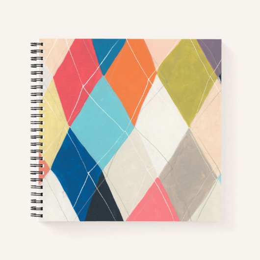 Harlequin Hopscotch - Argyle Pattern Notitieboek (Voorkant)