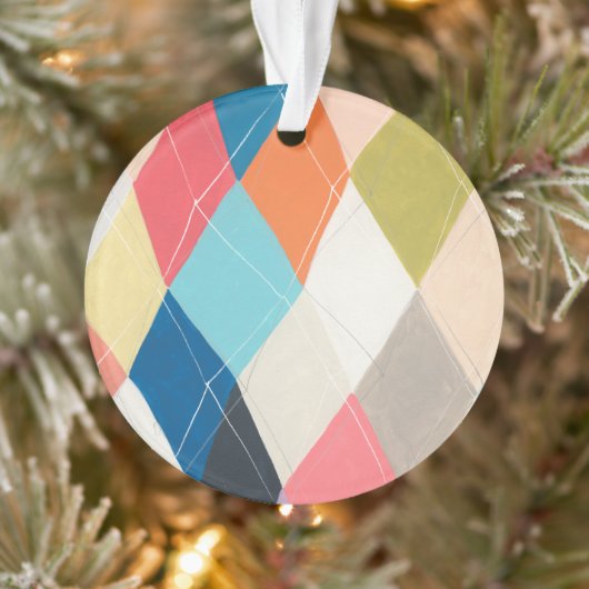 Harlequin Hopscotch - Argyle Pattern Ornament (Boom)