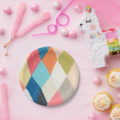 Harlequin Hopscotch - Argyle Pattern Papieren Bordje (Feest)