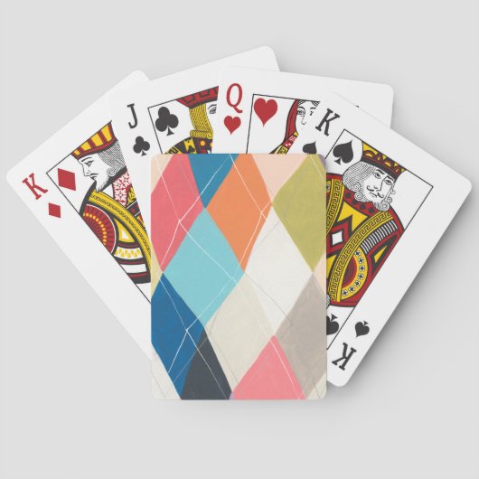 Harlequin Hopscotch - Argyle Pattern Pokerkaarten (Achterkant)