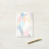 Harlequin Hopscotch - Argyle Pattern Post-it® Notes (Op bureau)