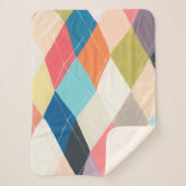 Harlequin Hopscotch - Argyle Pattern Sherpa Deken (Voorkant)