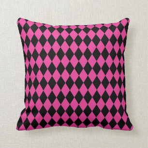 Harlequin Hot Pink en Black Kussen