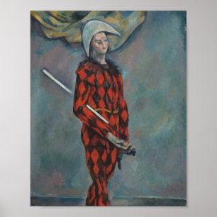 Harlequin (Joker) (door Paul Cézanne) Poster