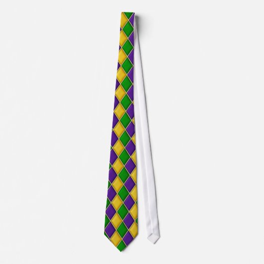 Harlequin Mardi Gras Pattern Stropdas (Voorkant)