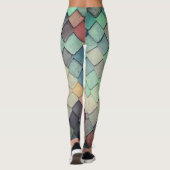 Harlequin Mermaid Diamond Shingle Pastel Leggings (Achterkant)