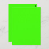 Harlequin Neon Groene Stevige Kleur Briefkaart (Voorkant / Achterkant)