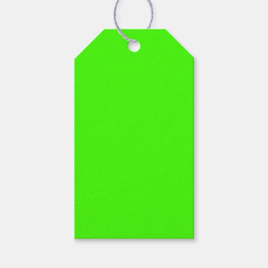 Harlequin Neon Groene Stevige Kleur Cadeaulabel (Voorkant)