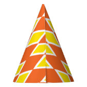 Harlequin Oranje gele Herfst Halloween Feesthoedjes (Achterkant)