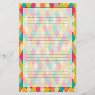 Harlequin patroon briefpapier