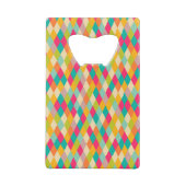Harlequin patroon kredietkaart flessenopener (Achterkant)