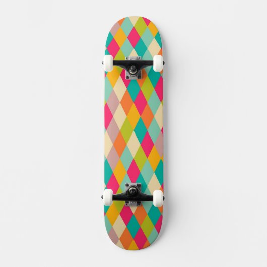 Harlequin  patroon skateboard (Voorkant)