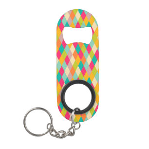 Harlequin patroon sleutelhanger flessenopener