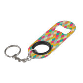 Harlequin  patroon sleutelhanger flessenopener (Voorkant Gekanteld)