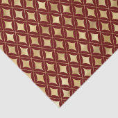 Harlequin Patroon (wijn en goud) Tissuepapier (Detail)