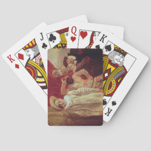 Harlequin, Pierrot en Scapin, Actoren van de Com Speelkaarten