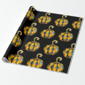 Harlequin Pumpkin Pattern Cadeaupapier (Uitgerold)