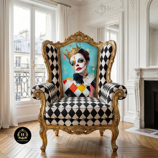 Harlequin Queen Abstract Decoupage Tissuepapier