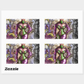 Harlequin Rechthoekige Sticker (Vel)