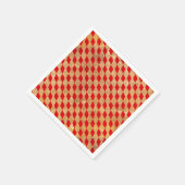 Harlequin Red Vintage Servet (Hoek)