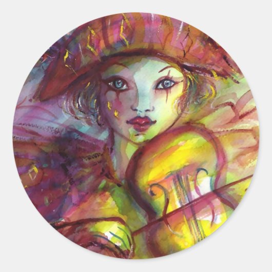 HARLEQUIN RONDE STICKER (Voorkant)