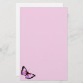 "Harlequin" (roze vlinder) Briefpapier (Voorkant / Achterkant)