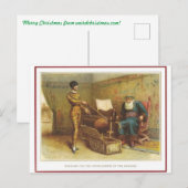 Harlequin, Santa, kerstman Briefkaart (Voorkant / Achterkant)