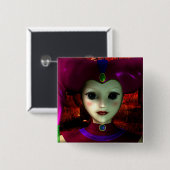 Harlequin Speelgoed Vierkante Button 5,1 Cm (Voorkant /achterkant)