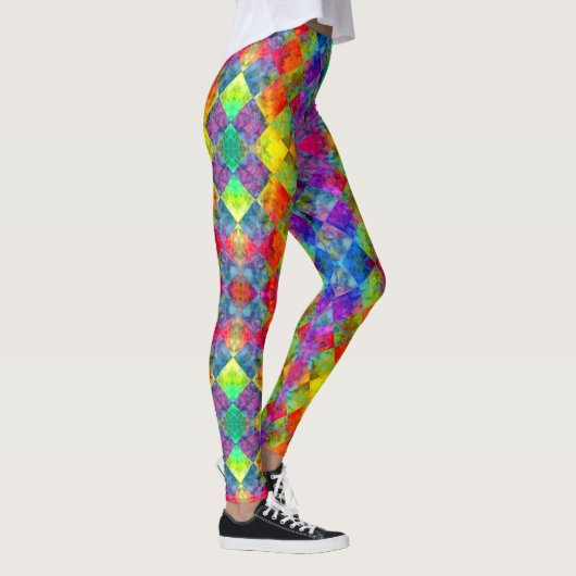 [Harlequin Stropdas-Dye] Diamond Fractal Gecontrol Leggings (Rechts)